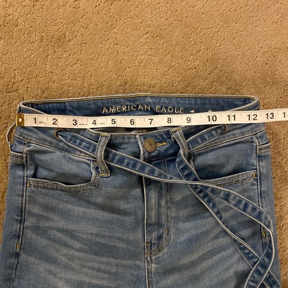 AMERICAN EAGLE NEXT LEVEL STRETCH JEANS WITH TIE WAIST - Picture 6 of 13